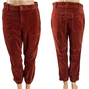 Anthropologie The Richie Slim Joggers Corduroy Edition in Dark Brick size 10